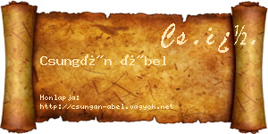 Csungán Ábel névjegykártya
