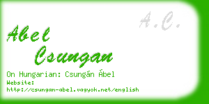 abel csungan business card