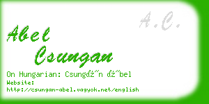 abel csungan business card